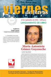 Lanzamiento de libro en Viernes de letras