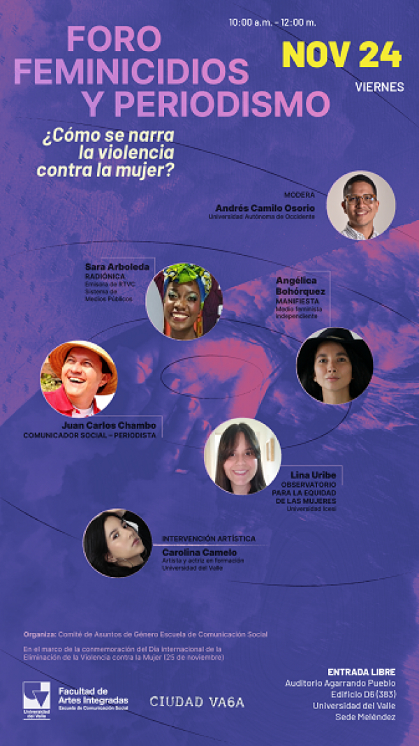 Foro &ldquo;Feminicidios y periodismo: &iquest;c&oacute;mo se narra la violencia contra la mujer?&rdquo;