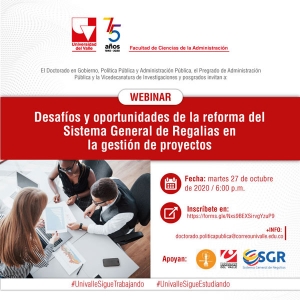 Retos y oportunidades de la nueva reforma del Sistema General de Regal&iacute;as