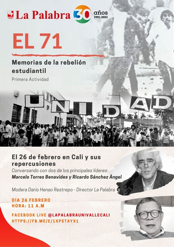 Conversatorio "El 71. Memorias de la rebeli&oacute;n estudiantil"