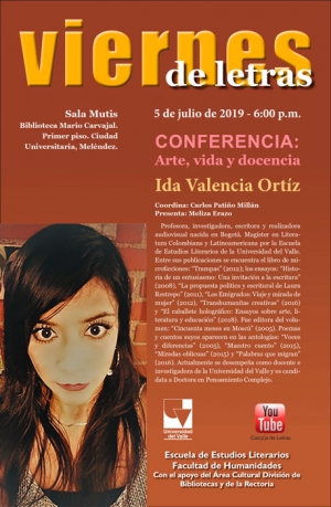Viernes de Letras con Ida Valencia Ortiz