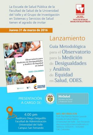 Gu&iacute;a Metodol&oacute;gica para la Medici&oacute;n de Desigualdades y An&aacute;lisis de Equidad en Salud
