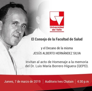 Homenaje al profesor Luis Mar&iacute;a Borrero