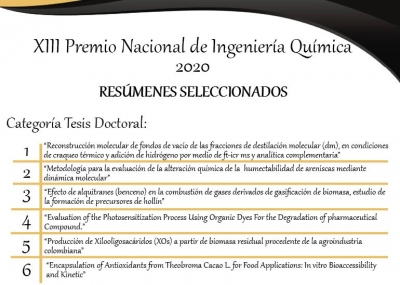 Premio de Qu&iacute;mica para egresada del Doctorado de Ingenier&iacute;a