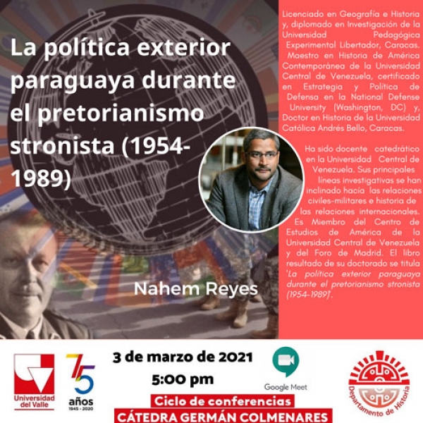 Vuelve la C&aacute;tedra Germ&aacute;n Colmenares