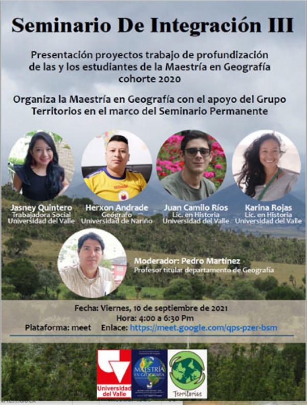 Presentaci&oacute;n proyectos de profundizaci&oacute;n - Maestr&iacute;a en Geograf&iacute;a