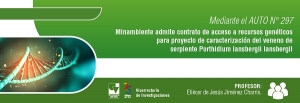 Admiten solicitud de contrato de acceso a recursos gen&eacute;ticos (caracterizaci&oacute;n veneno de serpiente)