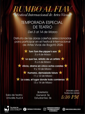 Temporada especial de teatro: rumbo al Festival de Artes Vivas de Bogot&aacute;
