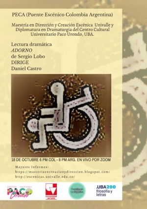 "Adorno" de Sergio Lobo, segunda lectura en las Jornadas Binacionales de Dramaturgia