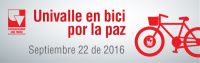 Univalle en bici por la paz, el 22 de septiembre
