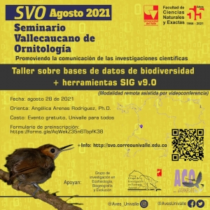Taller sobre bases de datos de biodiversidad + herramientas SIG, del Seminario Vallecaucano de Ornitolog&iacute;a