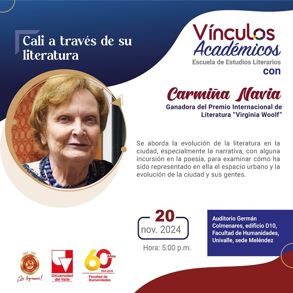 Conferencia 'Cali a trav&eacute;s de la literatura', con Carmi&ntilde;a Navia