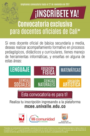 Se ampl&iacute;a convocatoria para docentes oficiales de Cali
