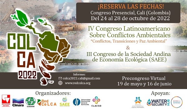 En octubre, IV Congreso Latinoamericano sobre Conflictos Ambientales