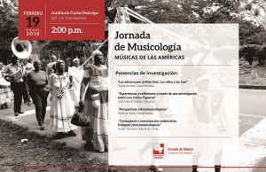 Jornada de Musicolog&iacute;a: 'M&uacute;sicas de las Am&eacute;ricas'