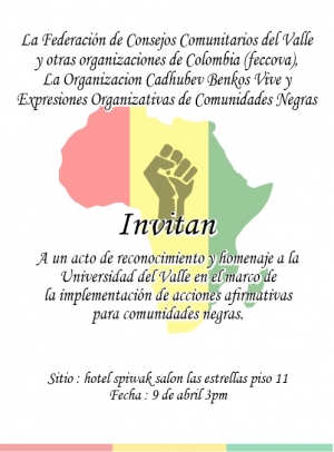 Comunidades afro realizar&aacute;n homenaje a Univalle