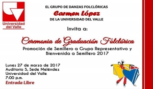 Ceremonia de grado en folclor
