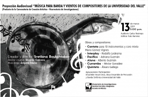 Proyecci&oacute;n audiovisual: M&uacute;sica para banda y vientos