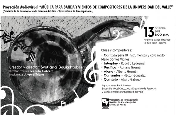 Proyecci&oacute;n audiovisual: M&uacute;sica para banda y vientos