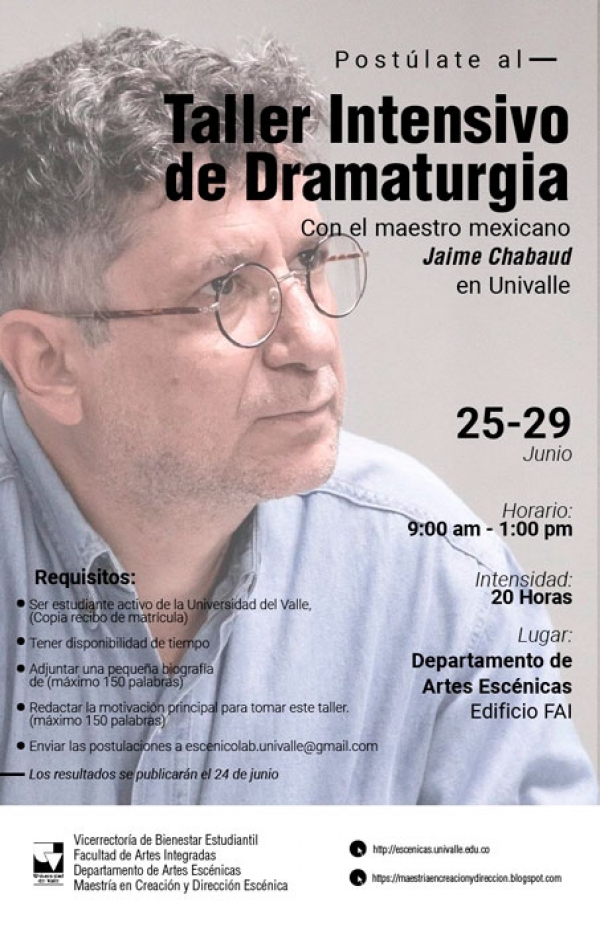Taller Intensivo de Dramaturgia con Jaime Chabaud