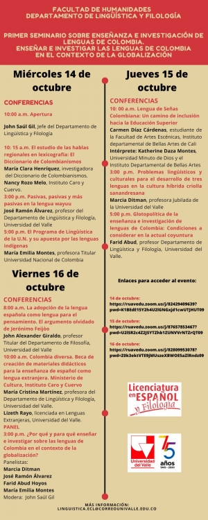 Ense&ntilde;anza e investigaci&oacute;n de lenguas de Colombia