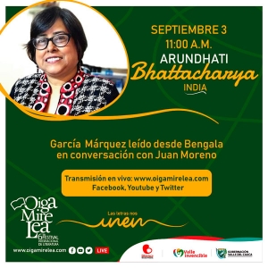 Conversatorio entre Arundhati Bhattacharya y Juan Moreno Blanco