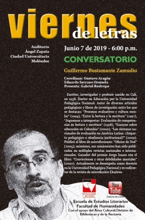 Viernes de Letras con Guillermo Bustamante Zamudio