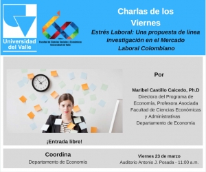Charla 'Estr&eacute;s laboral: una propuesta de l&iacute;nea investigaci&oacute;n'