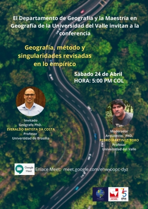 Conferencia geograf&iacute;a, m&eacute;todo y singularidades revisadas en lo emp&iacute;rico