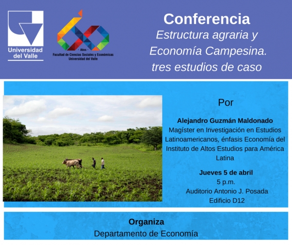 Charla 'Estructura agraria y Econom&iacute;a Campesina. Tres estudios de caso'