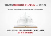 Remodelaci&oacute;n de la entrada de la Biblioteca Mario Carvajal
