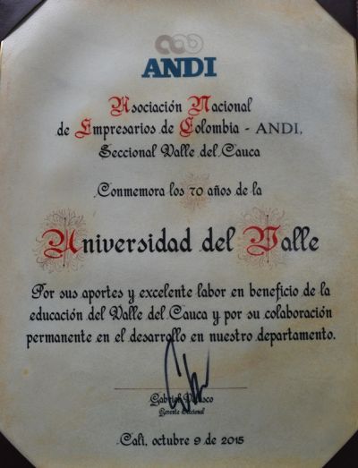Reconocimiento de la ANDI