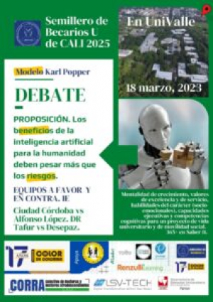 Modelo de debate sobre inteligencia artificial en el Semillero de Becarios U de Cali, en Univalle