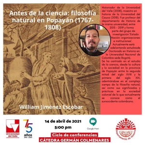 Antes de la ciencia: filosof&iacute;a natural en Popay&aacute;n (1767-1808)