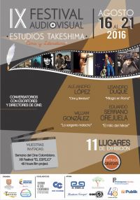 Docentes y egresado en Festival Audiovisual Takeshima