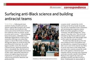 Egresado, portavoz &lsquo;antirracista&rsquo; de prestigiosa revista cient&iacute;fica