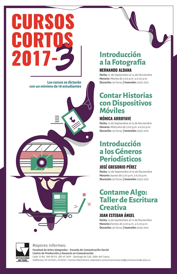 Regresan los 'Cursos Cortos' de la Escuela de Comunicaci&oacute;n Social