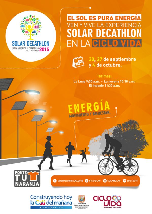 La energ&iacute;a solar mover&aacute; la Ciclovida de los cale&ntilde;os