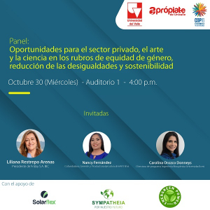Panel sobre arte, ciencia, empresa, g&eacute;nero, desigualdades y sostenibilidad