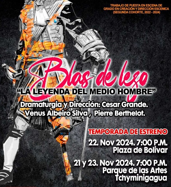 En Bogot&aacute;, estreno teatral de &ldquo;Blas de Lezo-La leyenda del medio hombre&rdquo;