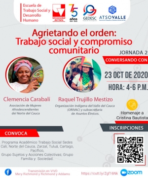 Jornadas Agrietando el orden: Resistencias y re- existencias para pensar el trabajo social comunitario y popular