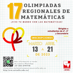Olimpiadas de Matem&aacute;ticas abren inscripciones
